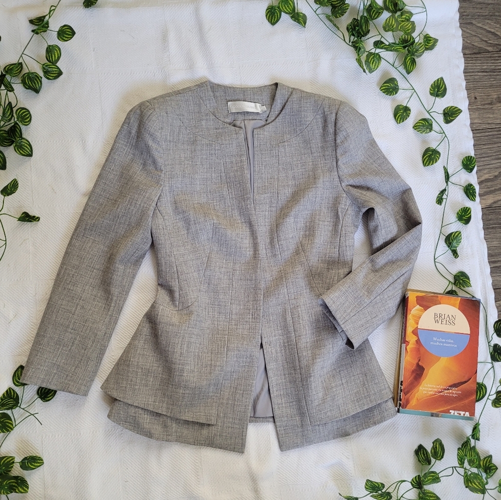 GOODYOUNG SIZE 6 PETIT Gray Women's Jacket. Elegant.